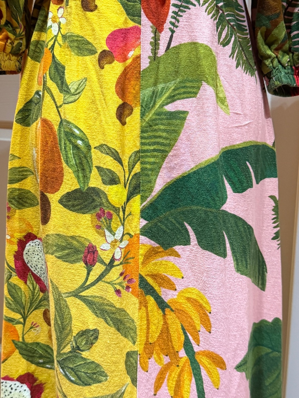 FARM Rio Tropical Floral Wrap Maxi BeachDress Green, Pink & Yellow Mixed Print S - Picture 13 of 14